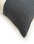 Woven Block Pillow Case - Natural with Black - wearwell
