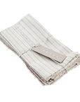 Natural Striped Cotton Napkins - Set of 4 - wearwell