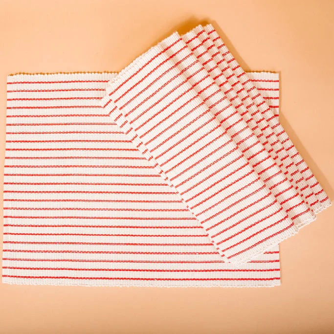 Rangi Placemats - Red - Set of 4 - wearwell