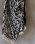 Marie Throw Blanket - Black - wearwell