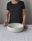 Shallow Stoneware Serving Bowl 60 oz - wearwell